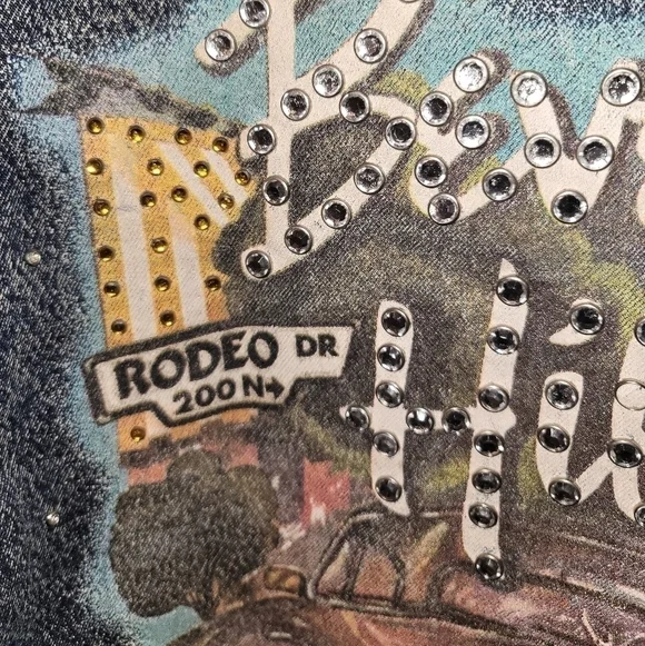 DENIM Vintage Hand painted  Jacket - Picture 2 of 14